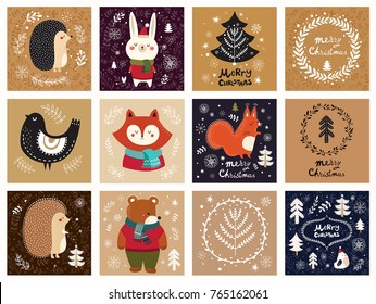 Vector collection of Christmas cards