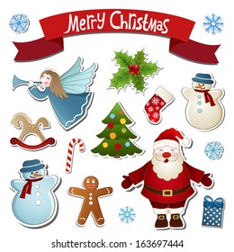Vector collection of Christmas isolated elements