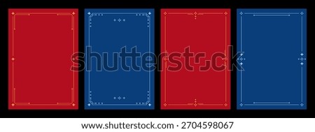 Vector collection of christmas rectangular frames, borders with decorative elements for holiday greeting card and party invitation design.