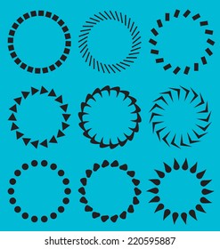 Vector collection of circle frames