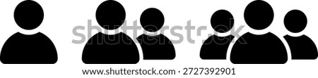 Vector Collection of Circular User Profile Avatar Icons in Black and Blue Shades for Web Account and Social Media Interface Design