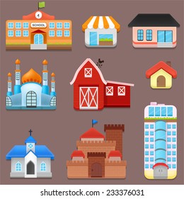 Vector Collection of City and Town Building