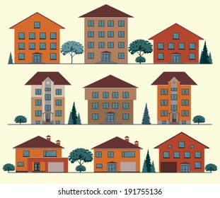 Vector Collection of City and Town Buildings.