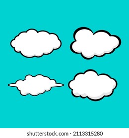 Colección vectorial de nubes colección de diseños gráficos de clipart.