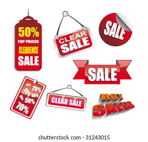 VECTOR Collection of Colorful Discount Price tag or sticker to use for advertise