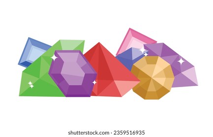 Colección vectorial de piedras preciosas.