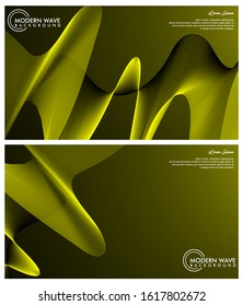 Vector collection of colorful gradien modern abstract banners on black background 