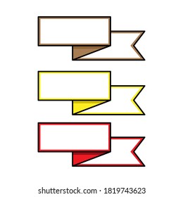 Vektorgrafik-Kollektion von Half-Ribbons