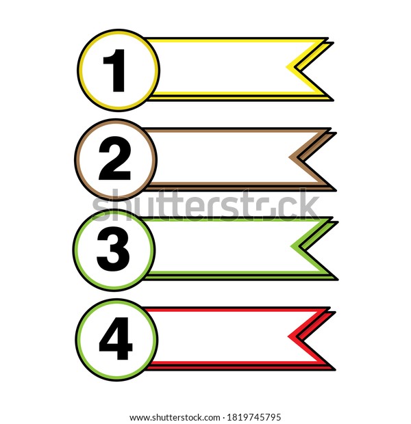 Vector Collection Colorful Mnumbered Ribbons Stock Vector (Royalty Free ...