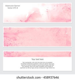 Vector. Collection of colorful watercolor backgrounds.