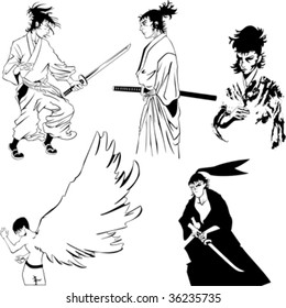 vector collection of comic-style subjects