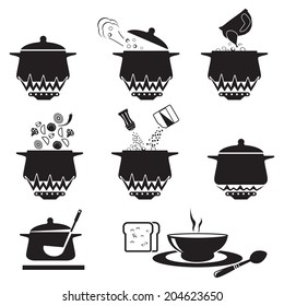 vector collection of cooking equipment 