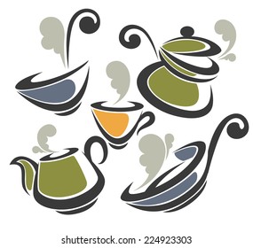vector collection of cooking equipment and food symbols