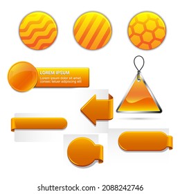Colección vectorial de esquinas, títulos, flechas para promoción y venta.  