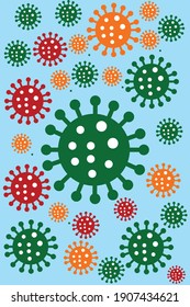 vector collection of corona virus icon illustrations