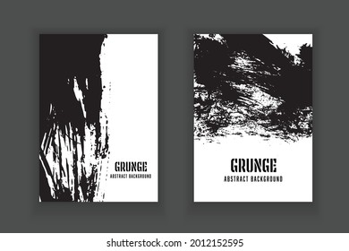 Vector collection of cover with texture brush for book, flyer, poster, banner background.