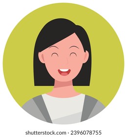 Vector collection creative profile icons female characters