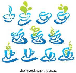 vector collection of cups and mugs