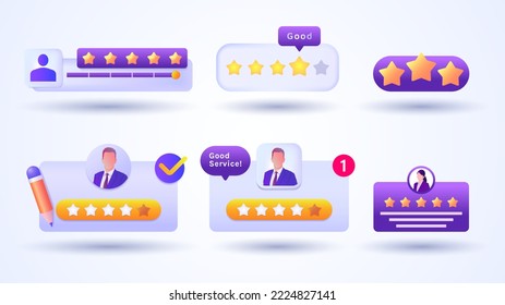 vector collection of customer reviews and ratings illustrations. five star rating, service satisfaction, positive reviews,
for the purposes of making websites, mobile applications, developers, UI UX