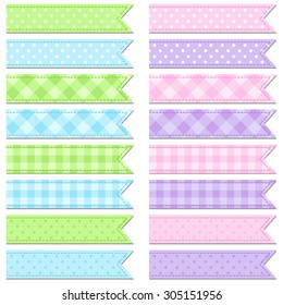 Vector collection of cute and bright tape stripes 