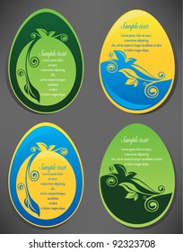 vector collection of decorated Easter eggs for your greeting text
