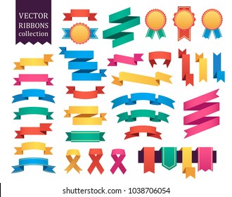 Vector collection of decorative design elements - ribbons, frames, stickers, labels. Illustrations of gift and accessory. Christmas sticker and decoration for. Label, badge and borders collection.
