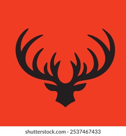 Vector Collection of Deer Horns silhouette  