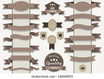 Vector collection design elements in retro style