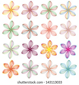 vector collection with different abstract floral elements