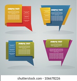 vector collection of different colorful web banners and text boxes, forms and frames