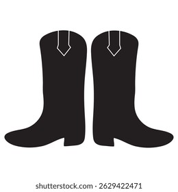 Vector collection of different cowboy boots