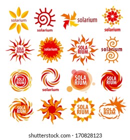 vector collection of different icons for solarium