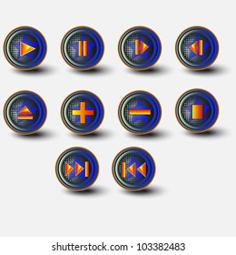 Vector collection of different music themes icons