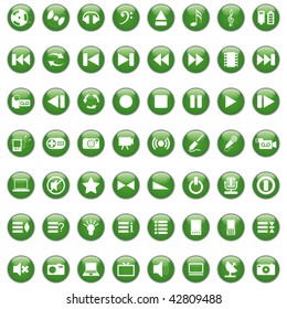 Vector collection of different music themes icons