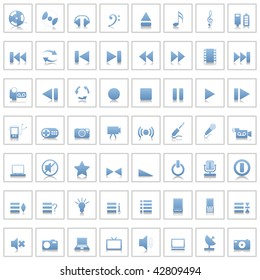Vector collection of different music themes icons