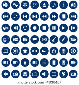 Vector collection of different music themes icons
