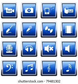 Vector collection of different music themes icons