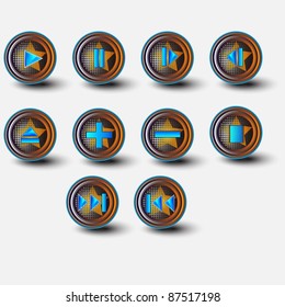 Vector collection of different music themes icons