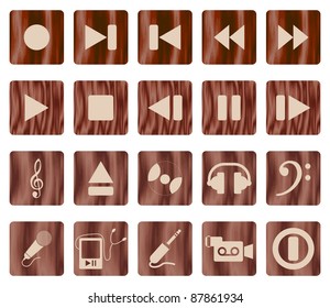 Vector collection of different music themes icons