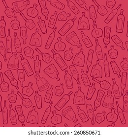 Vector collection of different shaped bottles.