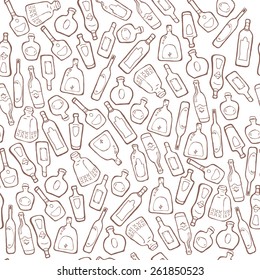 Vector collection of different shaped bottles.