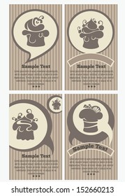 vector collection of discount cards and invitation for coffee and cake shop