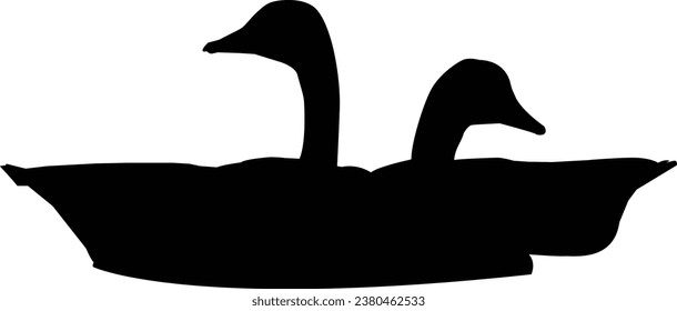 vector collection of duck silhouette