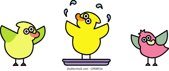 Vector collection of ducks 01