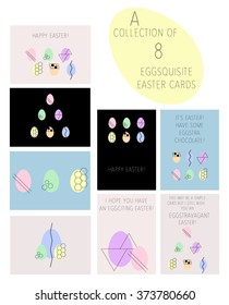 A vector collection of easter cards with wordplay
