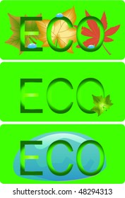 Vector collection: eco signs, labels, tags and emblems