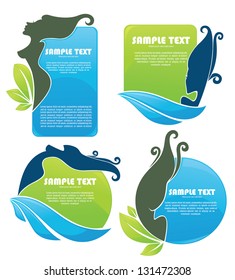 vector collection of ecological spa and beauty symbols, stickers and labels