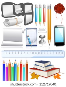 Vector collection of education objects