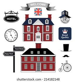 vector collection of english houses