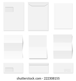 vector - collection of envelopes and writing paper